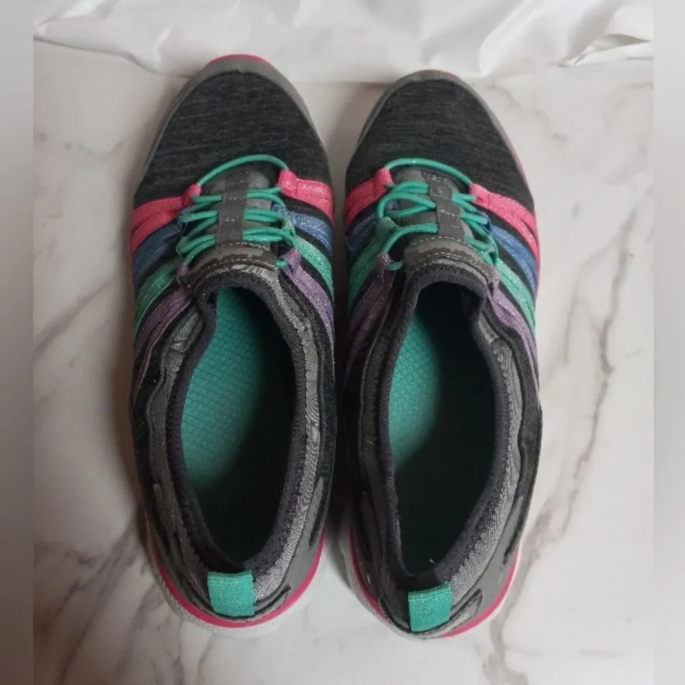 Skechers Flex Memory Foam Gratis Empower Gray/Multicolor Sneakers Size 4